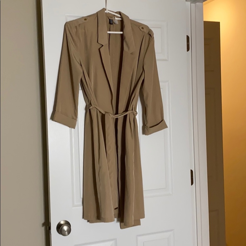 Tan trench coach